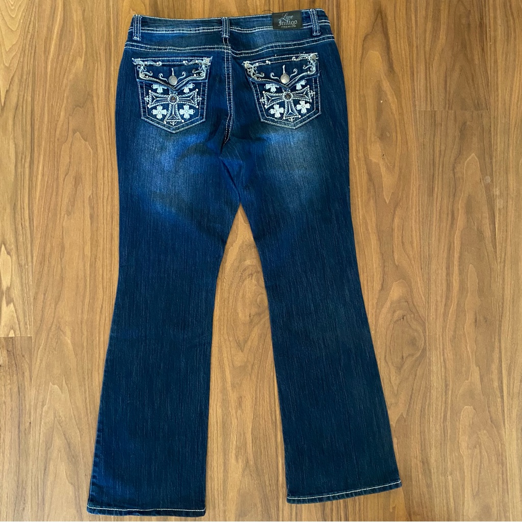 Love Indigo Premium Bootcut Jeans Womens Size 12 Stretch Denim